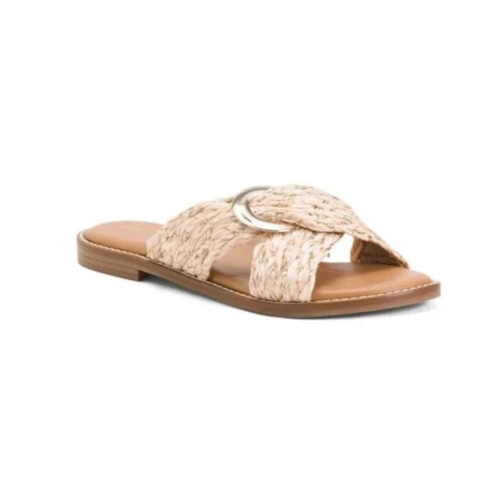 Andrea e Michele Blush Pink Woven Slide Sandals Size 7.5